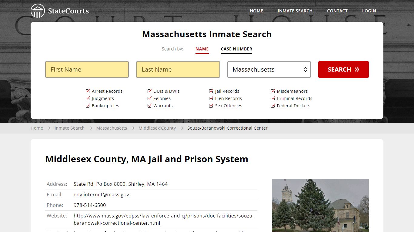 Souza-Baranowski Correctional Center Inmate Records Search ...