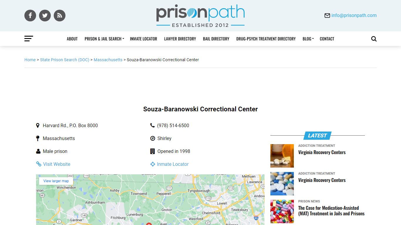 Souza-Baranowski Correctional Center - Prison Inmate Search & Locator ...