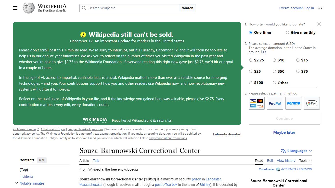 Souza-Baranowski Correctional Center - Wikipedia